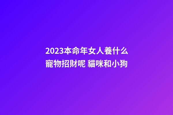 2023本命年女人養什么寵物招財呢 貓咪和小狗